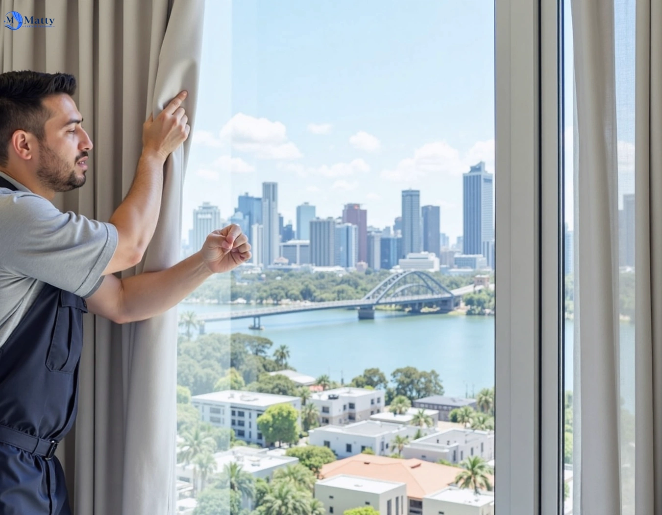 Professional curtain steam cleaning service spring-farm-nsw QLD by Matty Curtain Cleaning